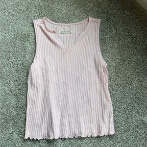We The Free Light Pink Ribbed Tank Top